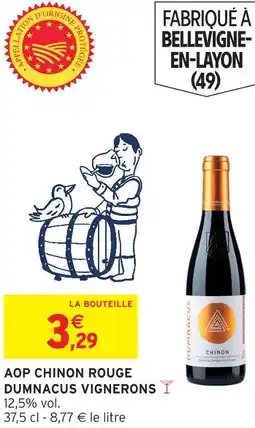 Intermarché Dumnacus vignerons aop chinon rouge offre