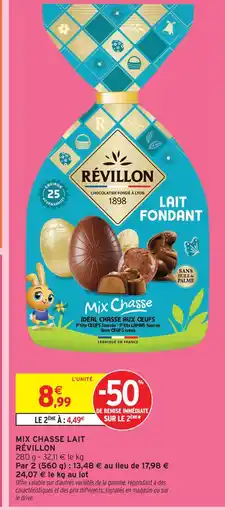 Intermarché Révillon mix chasse lait offre