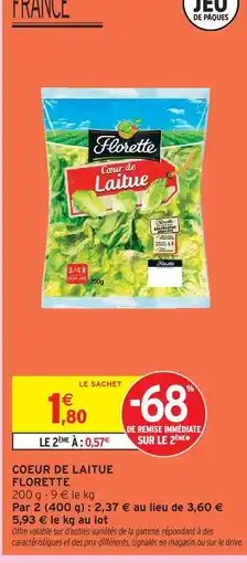 Intermarché Florette cœur de laitue offre