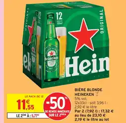 Intermarché Heineken bière blonde offre