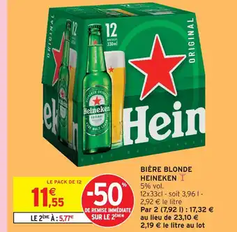 Intermarché Heineken bière blonde offre
