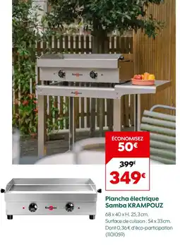 Truffaut Krampouz plancha électrique samba offre