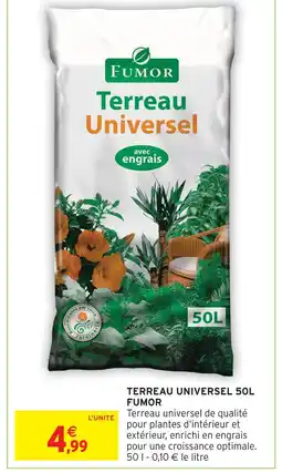Intermarché Fumor terreau universel 50l offre