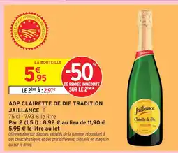 Intermarché Jaillance aop clairette de die tradition offre