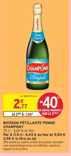 Intermarché Champomy boisson pétillante pomme offre