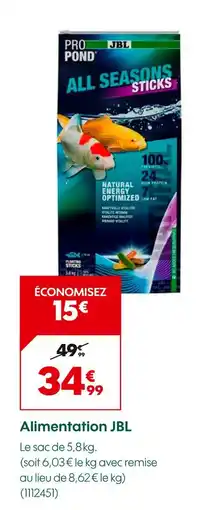 Truffaut Jbl pro pond all seasons sticks offre