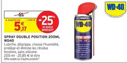 Intermarché Wd-40 spray double position 200ml offre