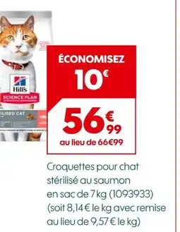 Truffaut Hill's croquettes pour chat stérilisé offre