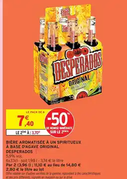 Intermarché Desperados bière aromatisée à un spiritueux à base d'agave original offre
