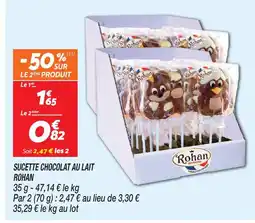 Netto Rohan sucette chocolat au lait offre
