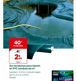 Truffaut Bâches pour bassin en pvc offre