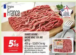 Netto Viande bovine haché vrac 15% mg offre