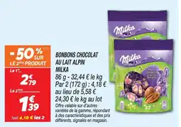Netto Milka bonbons chocolat au lait alpin offre