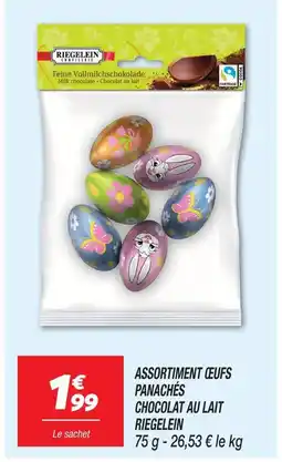 Netto Riegelein confiserie assortiment œufs panachés chocolat au lait offre