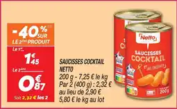 Netto Netto saucisses cocktail offre