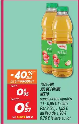 Netto Netto 100% pur jus de pomme offre