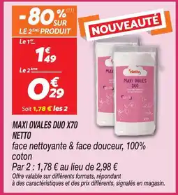 Netto Netto maxi ovales duo x70 offre