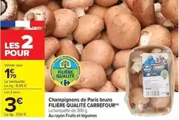 Carrefour Drive Carrefour - champignons de paris bruns offre