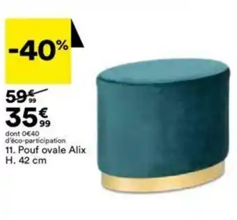 BUT Pouf ovale alix offre