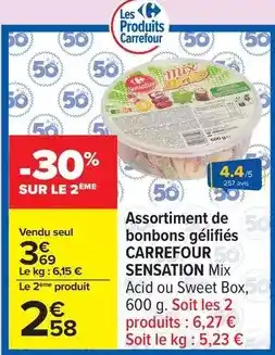 Carrefour Carrefour - assortiment de bonbons gélifiés sensation mix offre