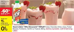 Carrefour Yoplait - yaourt à boire offre découverte voplait fraise, chocolat, citron, coco, fraise offre