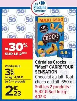 Carrefour Carrefour - céréales crocks maxi sensation offre