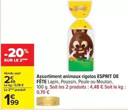 Carrefour Esprit de fête - assortiment animaux rigolos offre