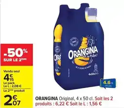 Carrefour Orangina - original, 4 x 50 cl. soit les 2 offre
