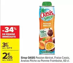 Carrefour Oasis - sirop offre