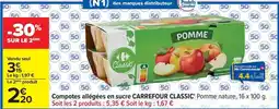 Carrefour Carrefour - compotes ailéesées en sucre classic' offre