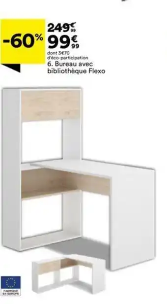 BUT Bureau avec bibliothèque flexo offre