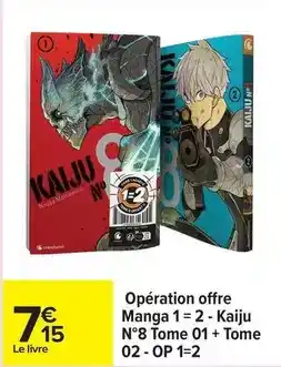 Carrefour Opération offre manga 1= 2-kaju n°8 tome 01 + tome 02 - op 1-2 offre