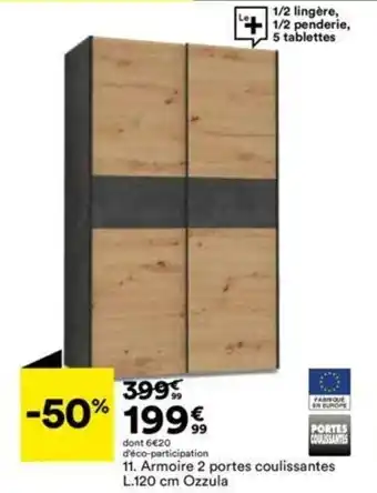 BUT Armoire 2 portes coulissantes offre