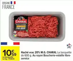 Carrefour Charal - haché vrac 20% m.g offre