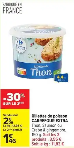 Carrefour Carrefour - rillettes de poisson offre