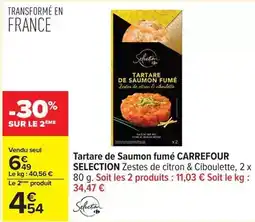 Carrefour Carrefour - tartare de saumon fumé offre