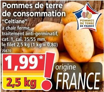 Norma Pommes de terre de consommation offre