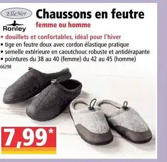 Norma Chaussons en feutre offre