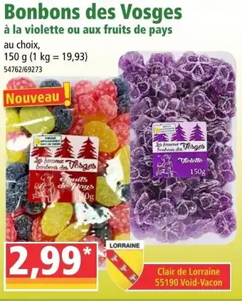 Norma Bonbons des vosges offre