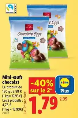 Lidl Leader price - mini-œufs chocolat offre