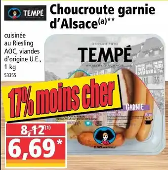 Norma Choucroute garnie d'alsace offre