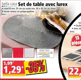 Norma Set de table avec lurex offre