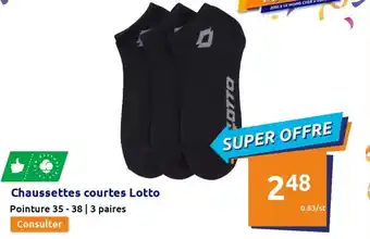 Action Chaussettes courtes lotto offre