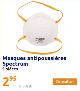 Masques antipoussières spectrum