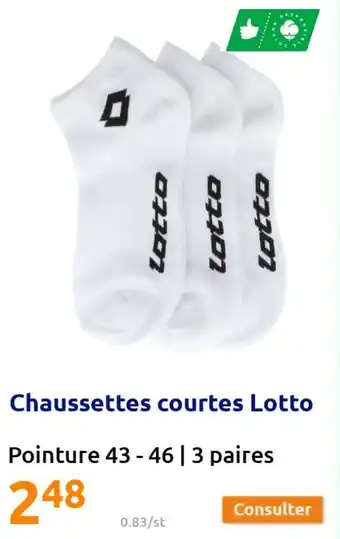 Action Chaussettes courtes lotto offre