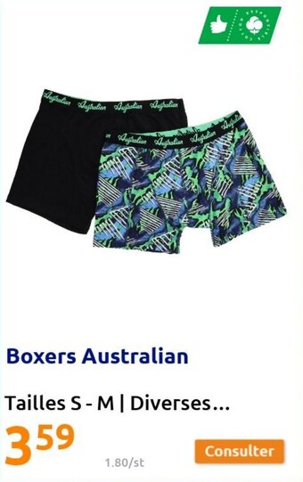 Action Boxers australian offre