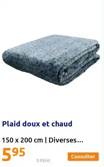 Action Plaid doux et chaud offre