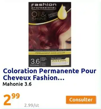 Action Coloration permanente pour cheveux fashion offre
