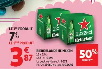 Auchan Bière Blonde Heineken offre
