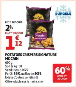 Auchan POTATOES CRISPERS SIGNATURE MC CAIN offre